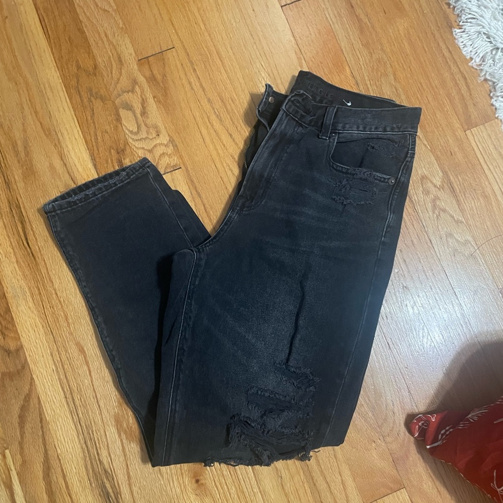 Black Distressed Jeans